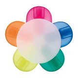 Textmarker Blume mit 5 Farben Köbik