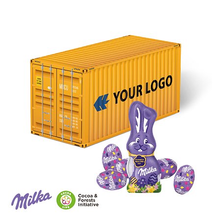 3D Präsent "Container" Ostern mit Milka Schokoladenmischung