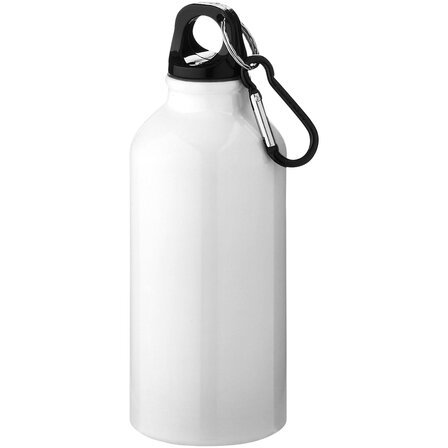 400 ml RCS-zertifizierte Trinkflasche aus recyceltem Aluminium mit Karabinerhaken - Giana