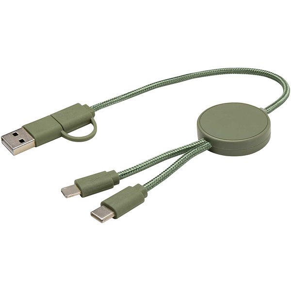 30 cm 5-in-1 Kabel aus recyceltem Kunststoff für Datenübertragung und 27W Schnellladung - Divik