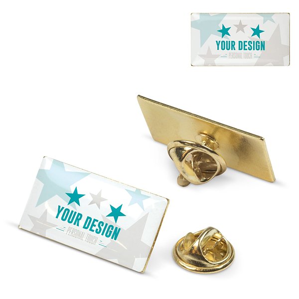 Metall Pin rechteckig 26x14mm Grilgn