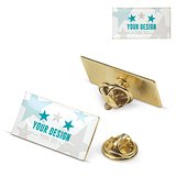 Metall Pin rechteckig 26x14mm Grilgn