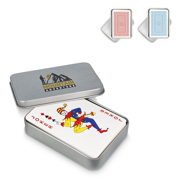 Spielkarten in Blechdose Badalina