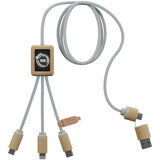 5-in-1 Ladekabel mit Leuchtlogo - Lurenen