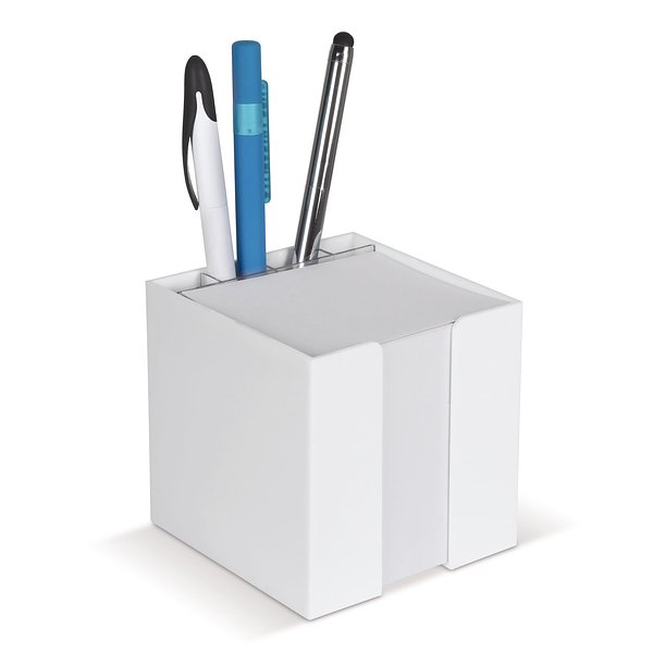 Notizzettel 10x10x10cm in Würfelbox mit Stifteköcher Stgas