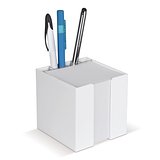 Notizzettel 10x10x10cm in Würfelbox mit Stifteköcher Stgas