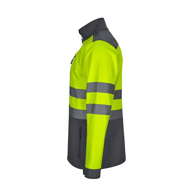 Zweifarbige Softshell-Jacke (280 g/m²) aus Polyester (96 %) und Elastan (4 %) Bistga