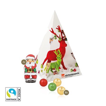Präsent "Weihnachtsbaum" mit Fairtrade® Schokolade