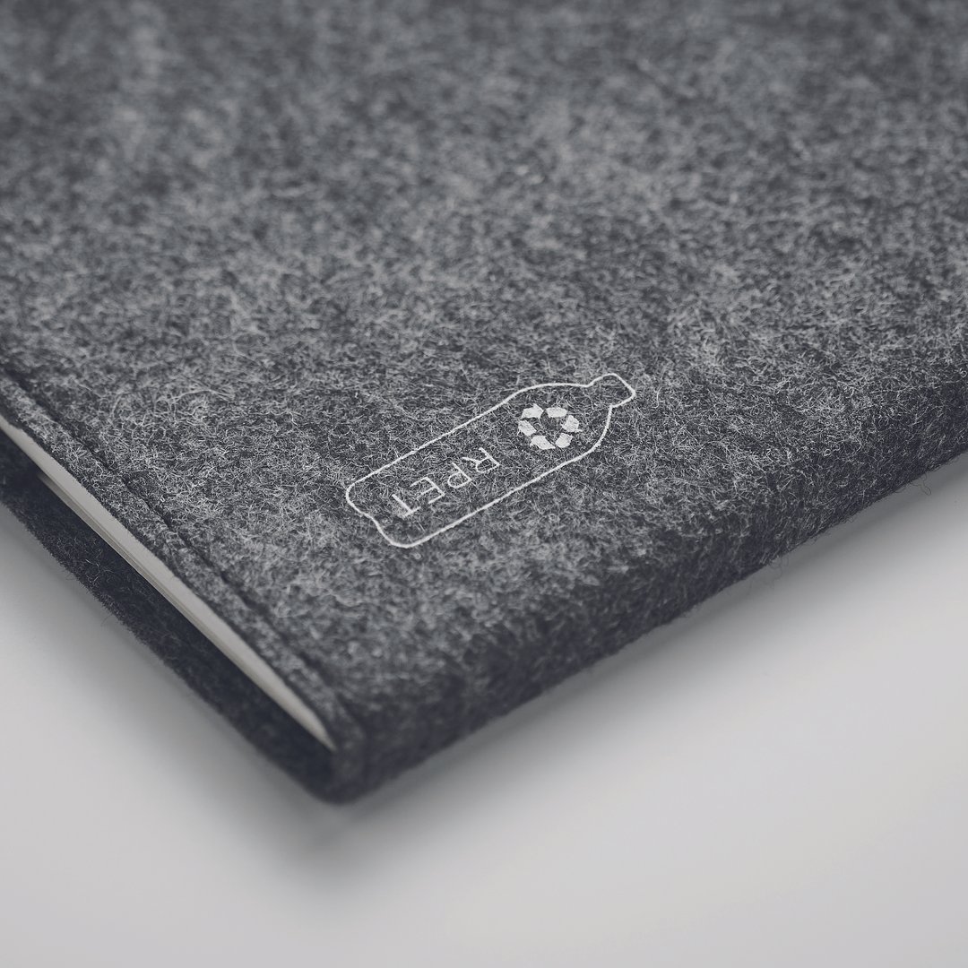DIN A5 Notizbuch RPET-Filz Uelixn