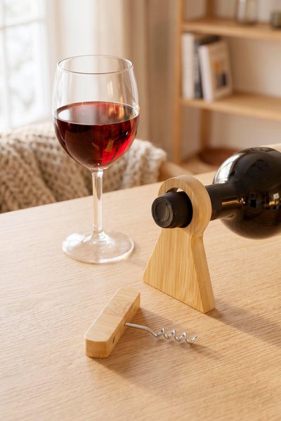 Weinflaschenhalter Vincio Nole | Recycelter Bambus