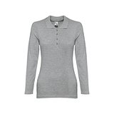 Damen Langarm-Poloshirt Palte