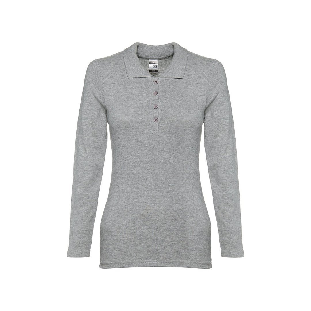 Damen Langarm-Poloshirt Palte