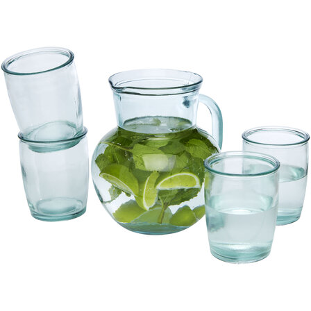 5-teiliges Set aus recyceltem Glas - Veziama