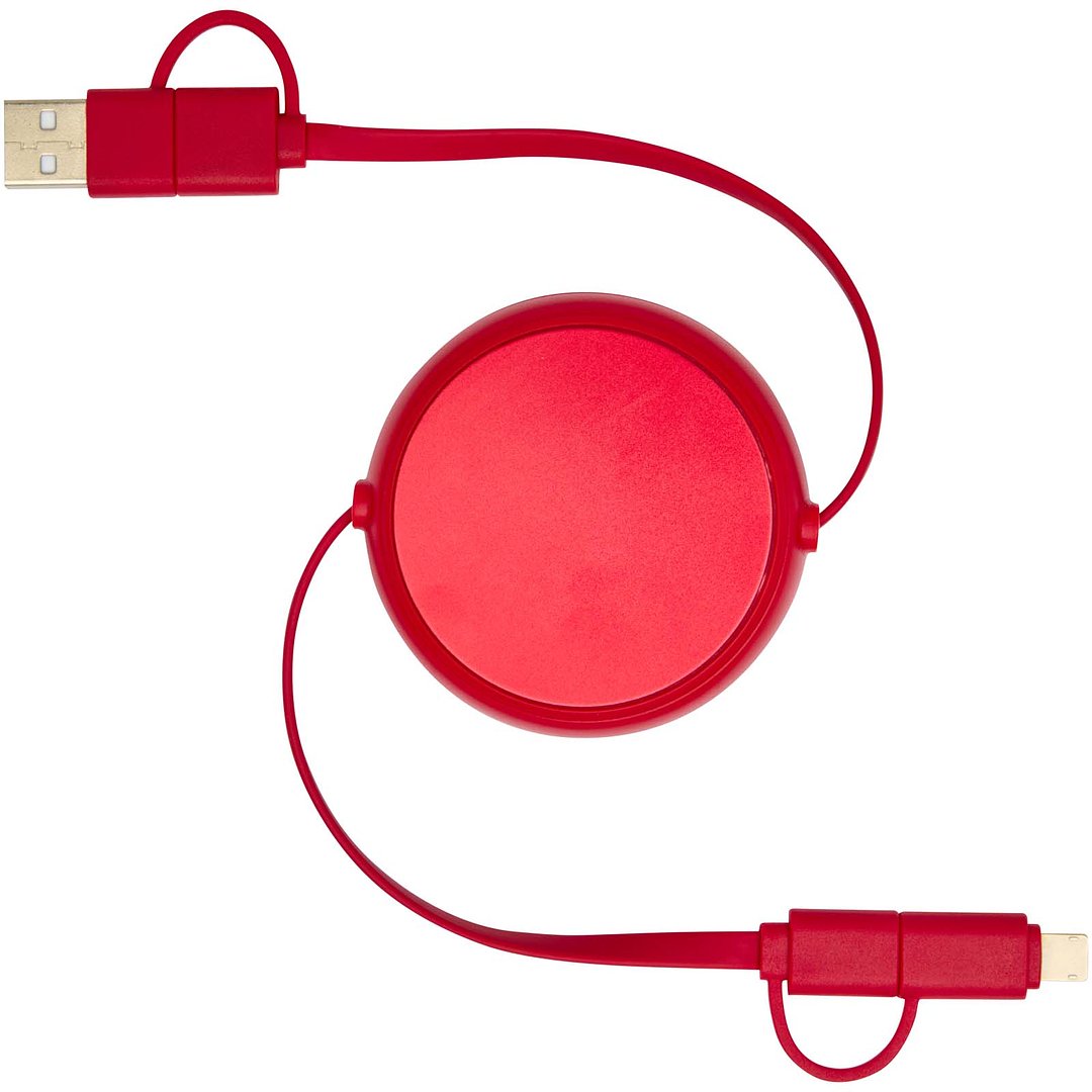 100 cm 5-in-1 Kabel aus recyceltem Kunststoff und Aluminium, einziehbar, für Datenübertragung und mit 45W Schnellladung - Merverdy