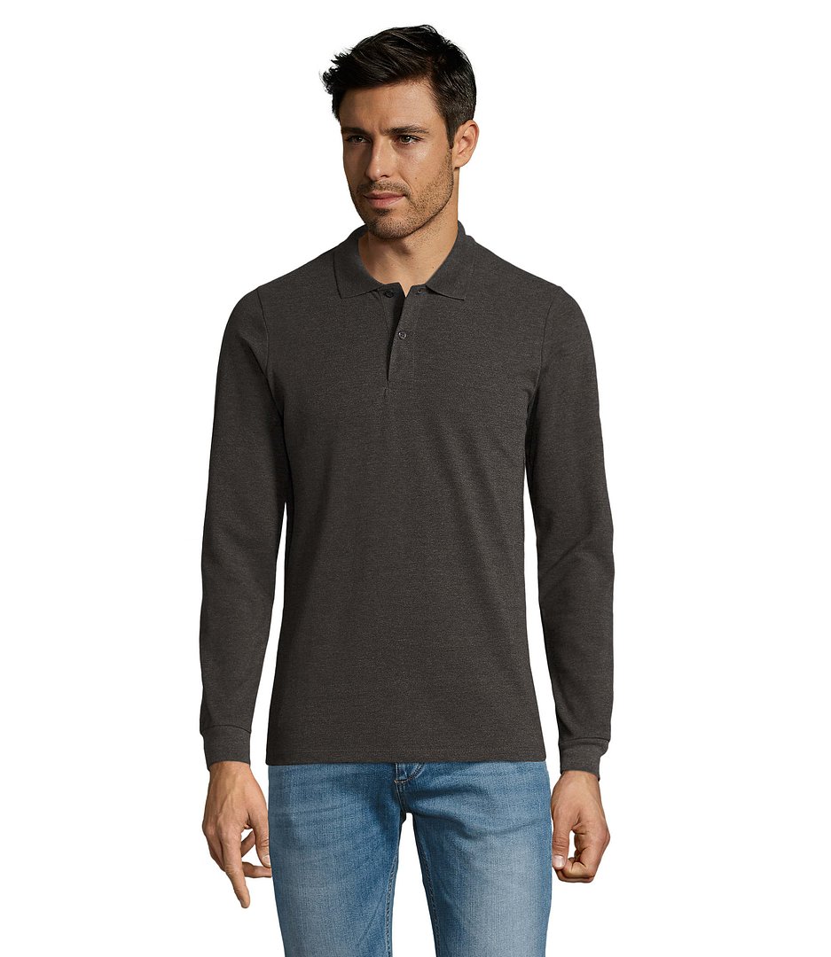 Männer Long-Sleeve Polo 180g Cilgian