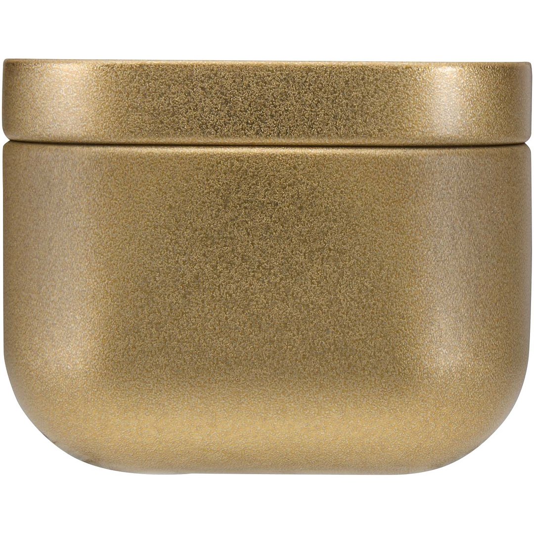 Quadratische Zinnkerze mit Vanille Duft - Uelitli