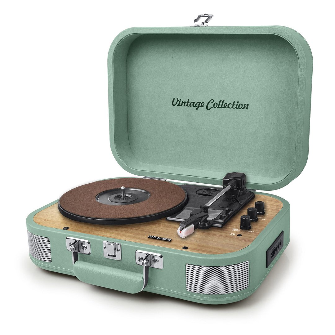 vintage Plattenspieler Bluetooth und AUX-Anschluss 2x5W Jovia