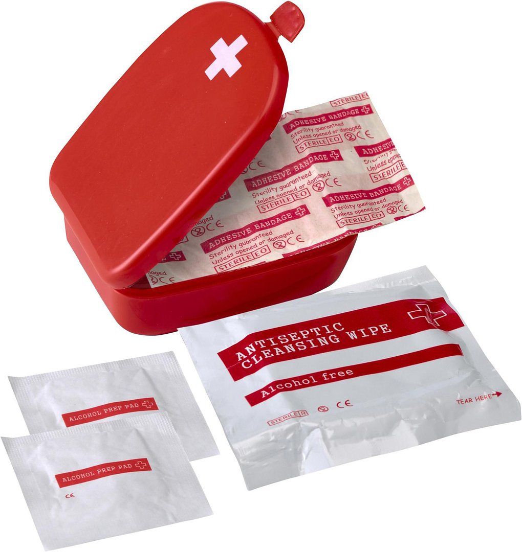 Erste-Hilfe-Set Gianna | Kunststoffkoffer | Rot mit weissem Kreuz