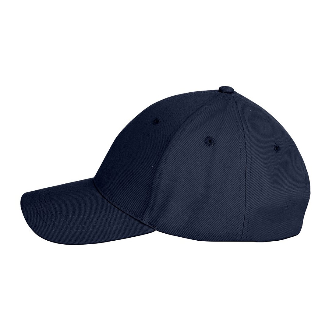 Kappe aus 100 % gebürsteter Baumwolle (260 g/m²) mit 6 Paneelen Raitlin
