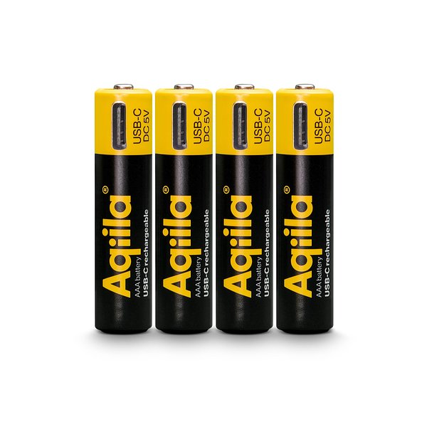 Wiederaufladbare USB-C-Batterien AAA 600 mAh, 4er-Pack Bendritla