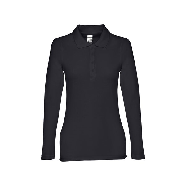 Damen Langarm-Poloshirt Minata