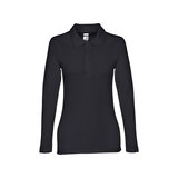 Damen Langarm-Poloshirt Minata