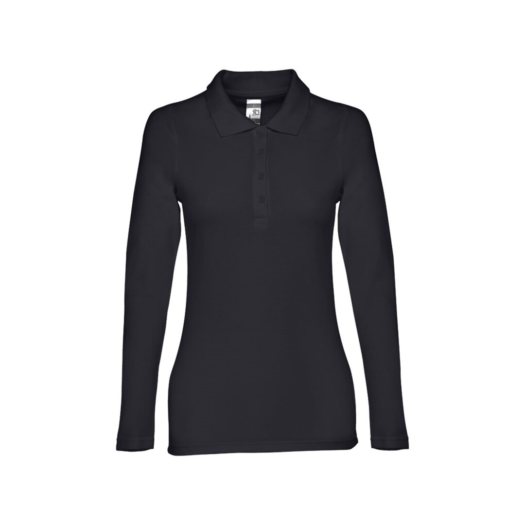 Damen Langarm-Poloshirt Minata