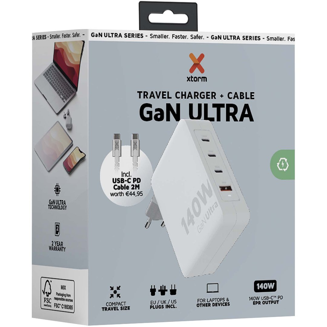 XVC2140 GaN Ultra 140 W Reiseladegerät mit 240 W USB-C PD-Kabel - Betinas
