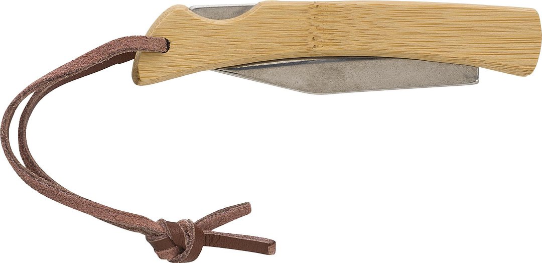 Klappbares Messer aus Edelstahl und Bambus Ruelvep
