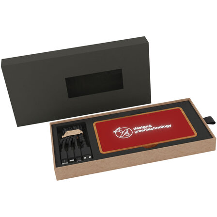 5000 mAh kabellose Powerbank mit Leuchtlogo - Ferili