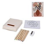 8-teiliges Malset in einer Schachtel aus recyceltem Milchkarton Mervas