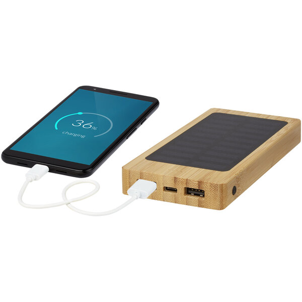 8000 mAh Bambus Solar-Powerbank - Benga