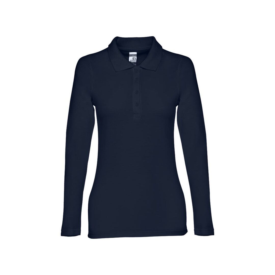 Damen Langarm-Poloshirt Minata