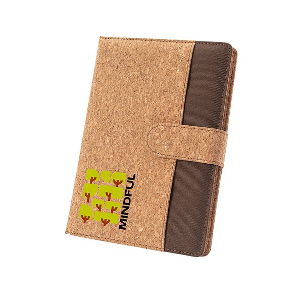 Mappe A5 aus Kork und recyceltem Polyester (100 % rPET) mit abnehmbarem Notizblock Uorinatht