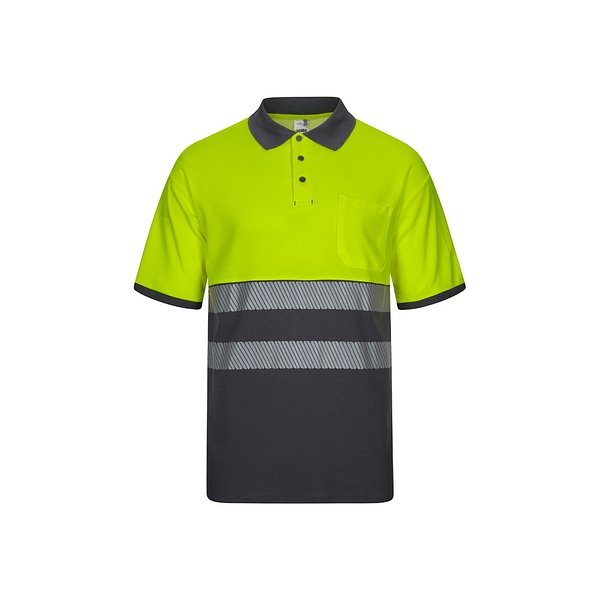 Zweifarbiges Piqué-Poloshirt (150g/m²) mit kurzen Ärmeln, aus Baumwolle (55%) und Polyester (45%) Lixja