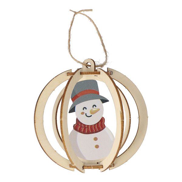 FSC Weihnachtsschmuck aus Holz 3er-Set Friköri