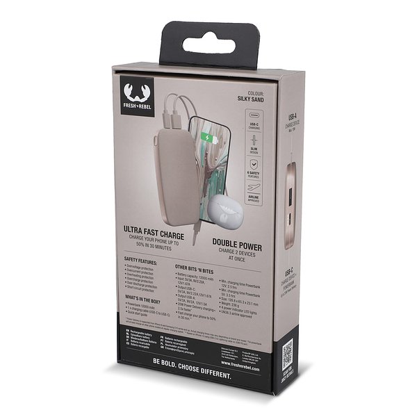 Powerbank 12.000mAh USB-C Ultra Fast Charging 20W Steivat