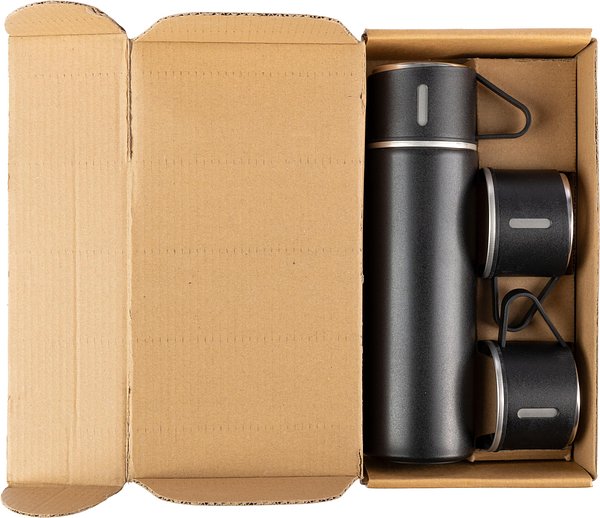 Thermosflaschen-Set Badrs | Edelstahl | 420 ml + 2 Becher