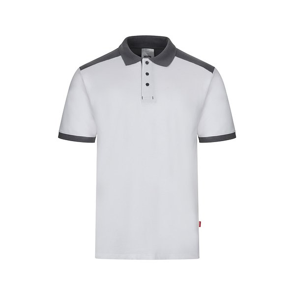 Zweifarbiges Stretch-Piqué-Poloshirt (200 g/m²) mit kurzen Ärmeln, aus Polyester (96 %) und Elastan (4 %) Duricalie