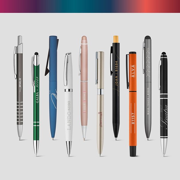 Mustermappe mit 20 Kugelschreibern "Signature" Adinatie