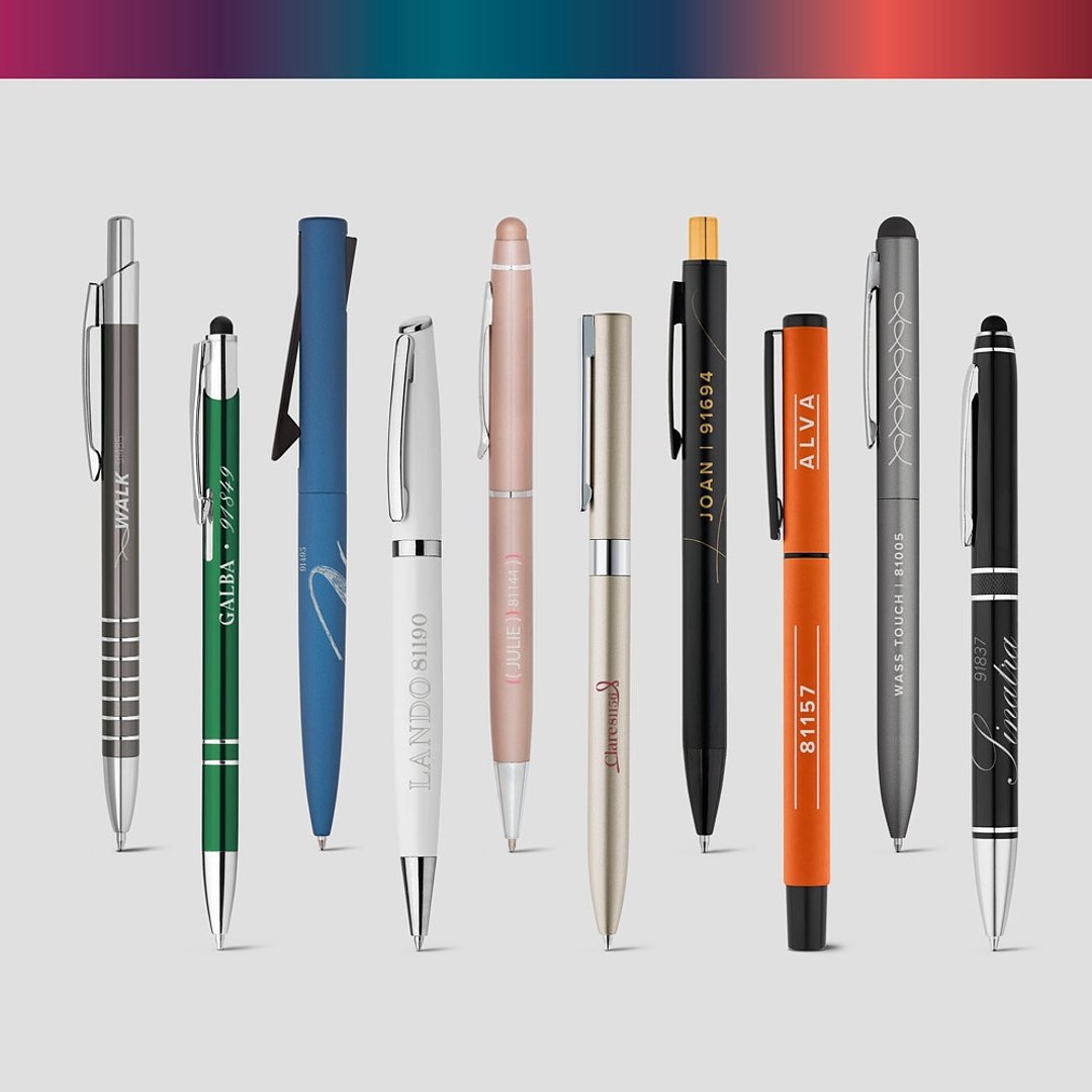 Mustermappe mit 20 Kugelschreibern "Signature" Adinatie