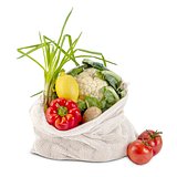 Wiederverwendbare Lebensmitteltasche OEKO-TEX® Baumwolle 40x45cm Bisten