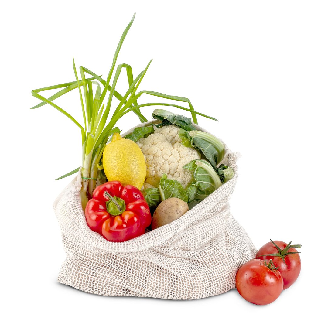 Wiederverwendbare Lebensmitteltasche OEKO-TEX® Baumwolle 40x45cm Bisten