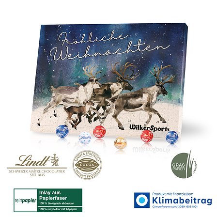Adventskalender aus Graspapier Lindt „Gourmet Edition“ Organic