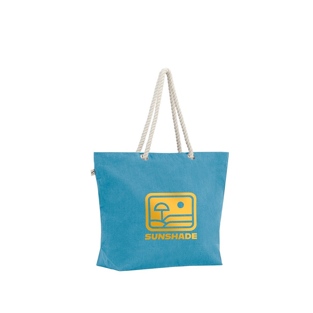 Strandtasche aus recycelter Baumwolle (70 %) und recyceltem Polyester (30 %) (220 g/m²) Anigele