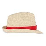 Pflanzlicher Strohhut mit farbigem Band Betonnel