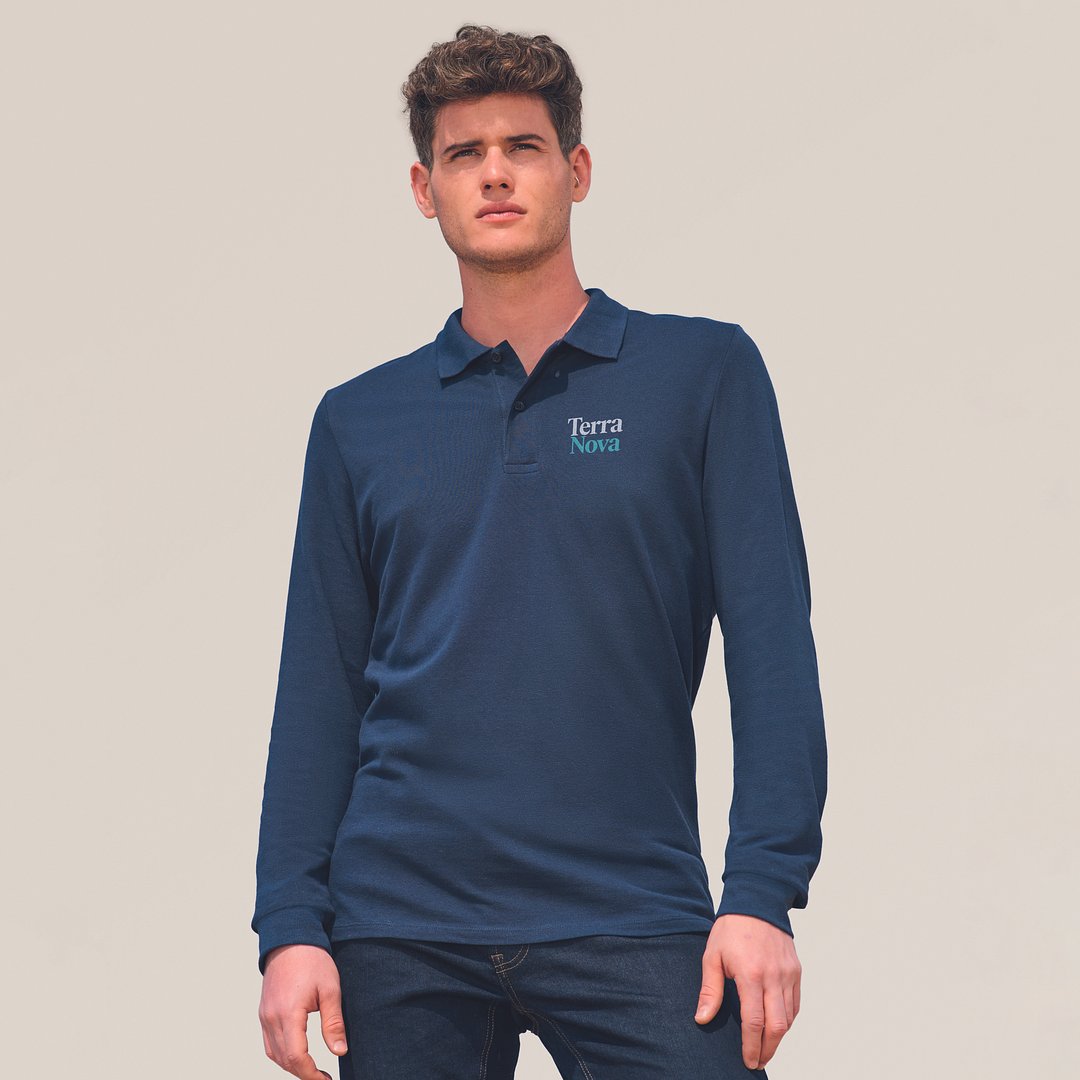 Männer Long-Sleeve Polo 180g Cilgian