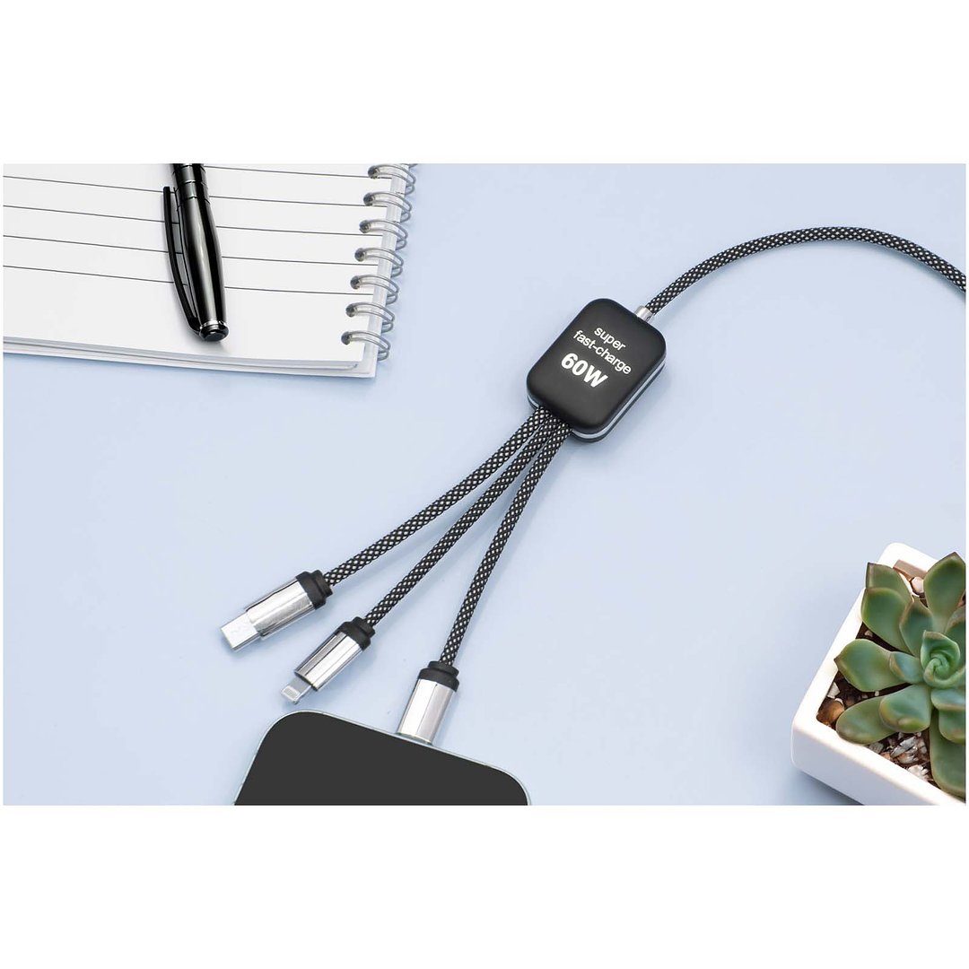 60W Typ C Ladekabel mit doppeltem Leuchtlogo - Lursin