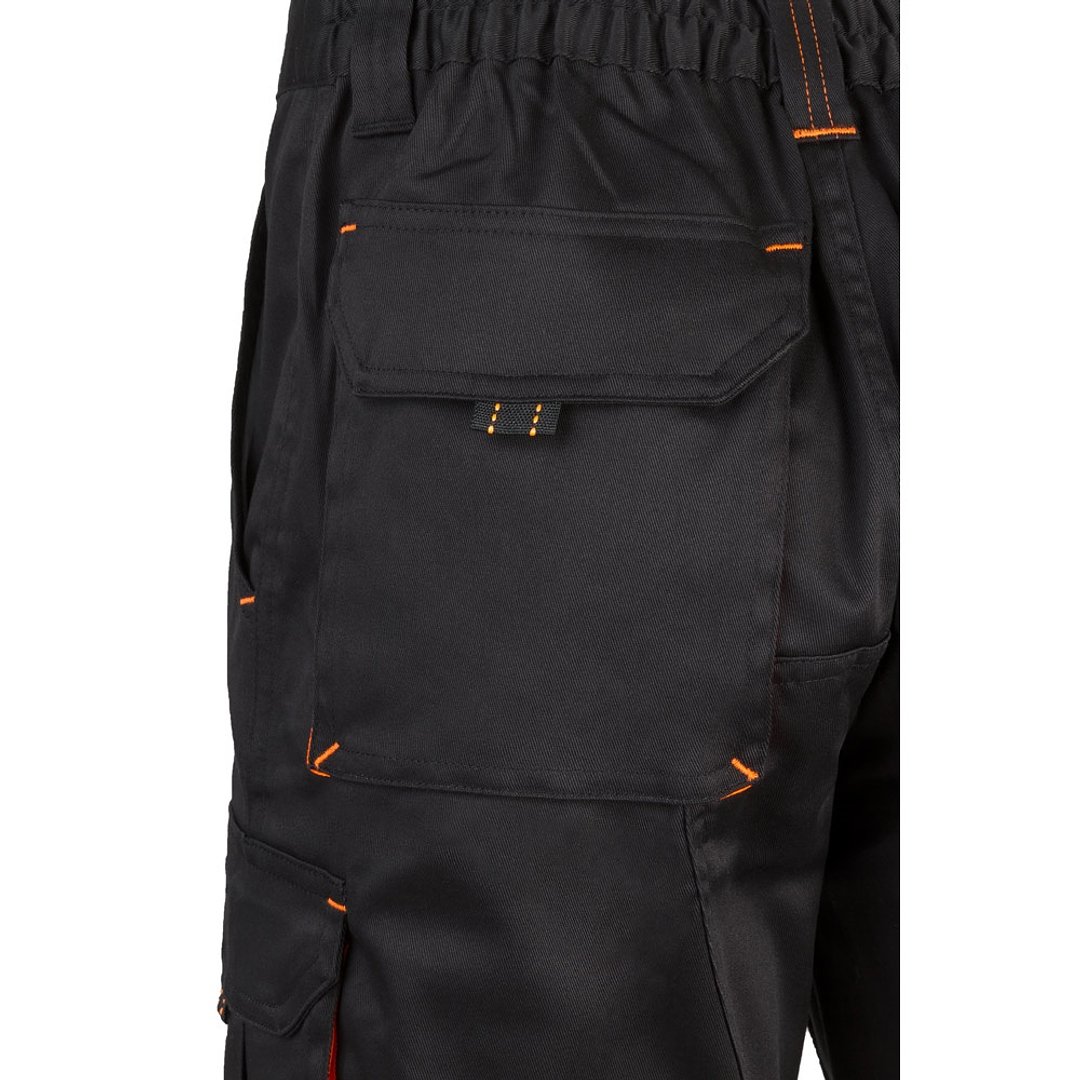 Zweifarbige Stretch-Bermudashorts mit mehreren Taschen (240 g/m²) aus Baumwolle (46 %), EME (38 %) und Polyester (16 %) Altie