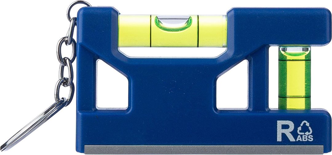 Schlüsselanhänger Wasserwaage aus recyceltem ABS Steia